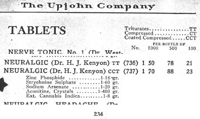 Dr. H.J. KENYON - UPJOHN  1910
